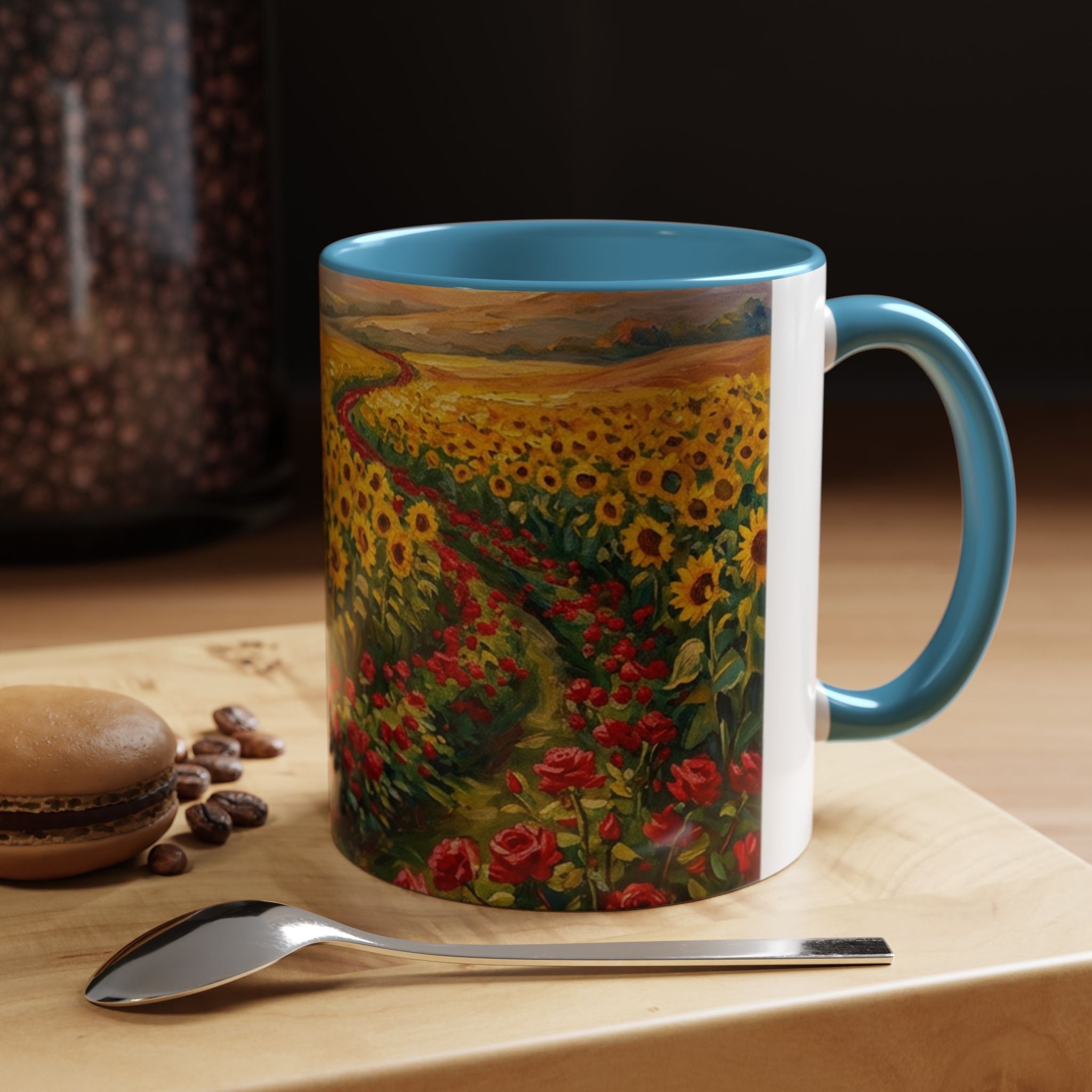 Sunflower Field Accent Coffee Mug – Bright Floral Landscape 11/15oz