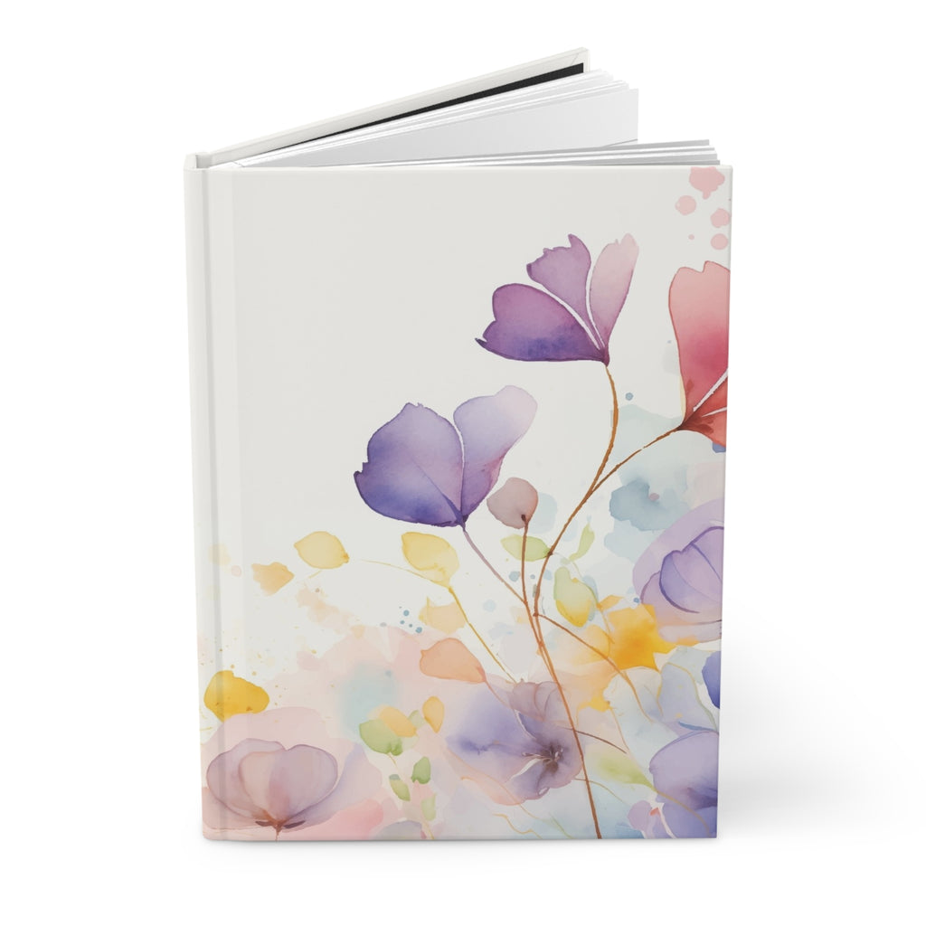 Watercolor Floral Hardcover Journal — Soft Pastel Notebook for Writing & Gifts