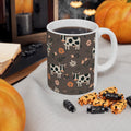 Spotted Cow Floral Pattern Mug | Ceramic Coffee Tea Cup